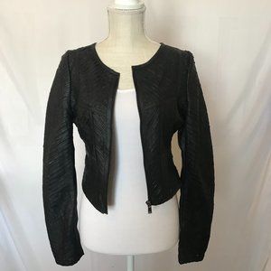 Charlotte Russe Black Faux Leather Jacket – M